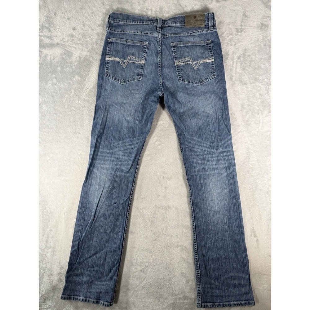 Cody James Jeans Mens 36x34 Stone Cold Wash Jackson Slim Straight Blue Denim